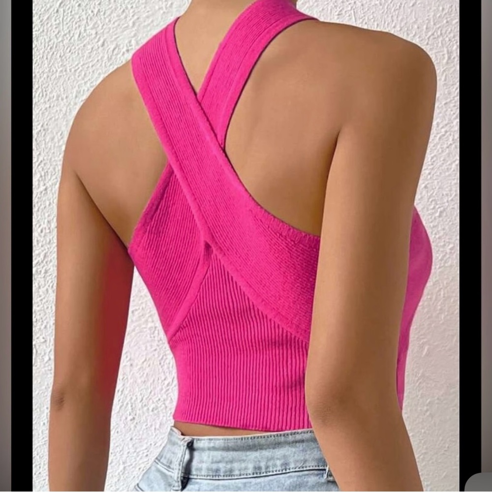House Of Harlow Pink Halter Crop Top Size M NWT $125